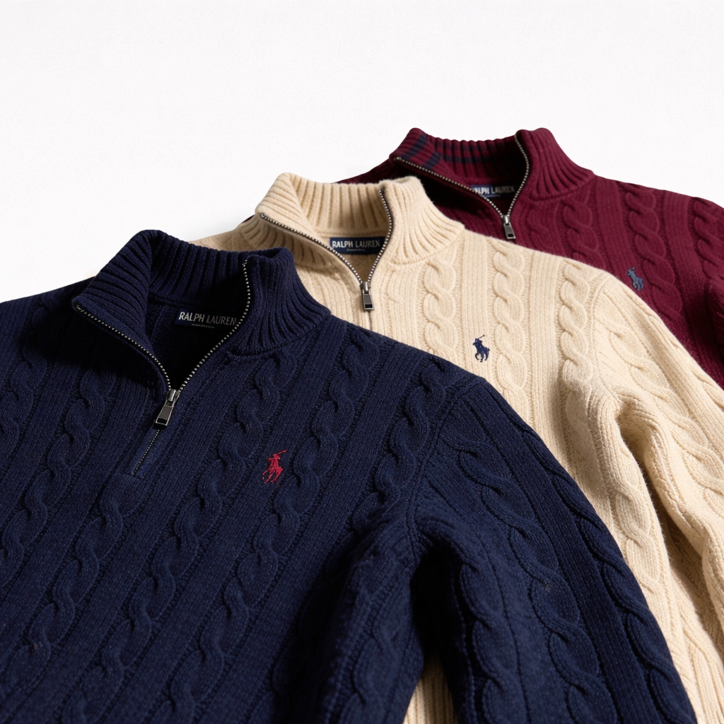 R&L ZOPFSTRICK-REISSVERSCHLUSS-PULLOVER-SET