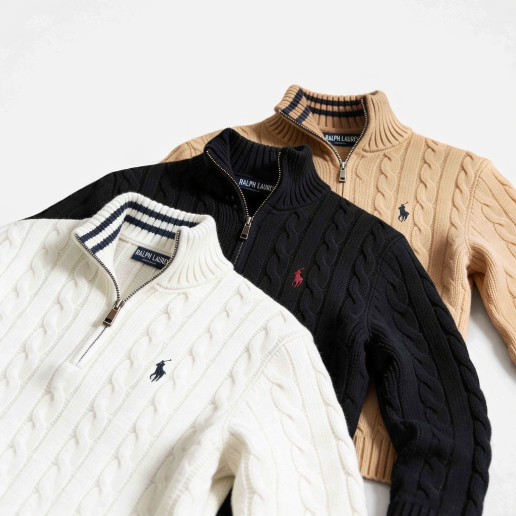 R&L ZOPFSTRICK-REISSVERSCHLUSS-PULLOVER-SET